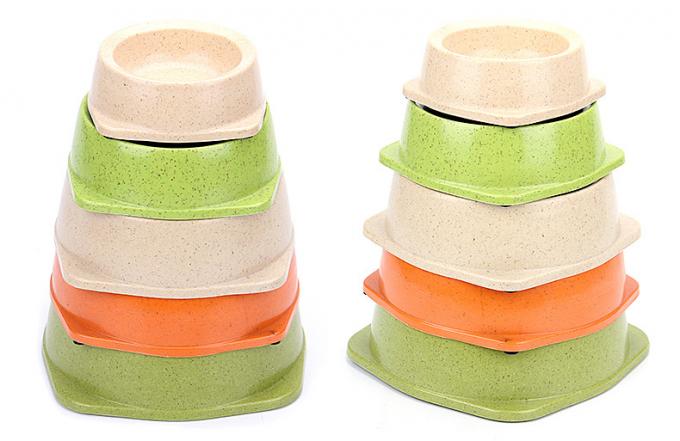 New Style Pet Shop Bambu Serat Pet Bowl Cat Bowl 2