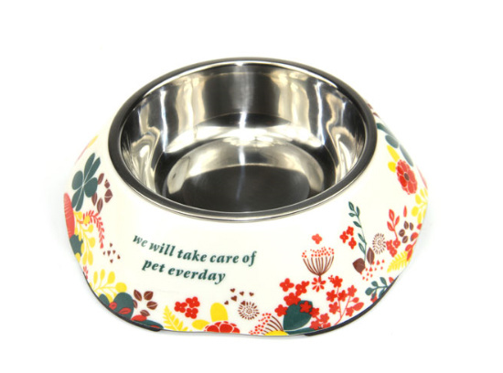 Grosir Melamin dan Stainless Steel Pet Dog Bowl 2