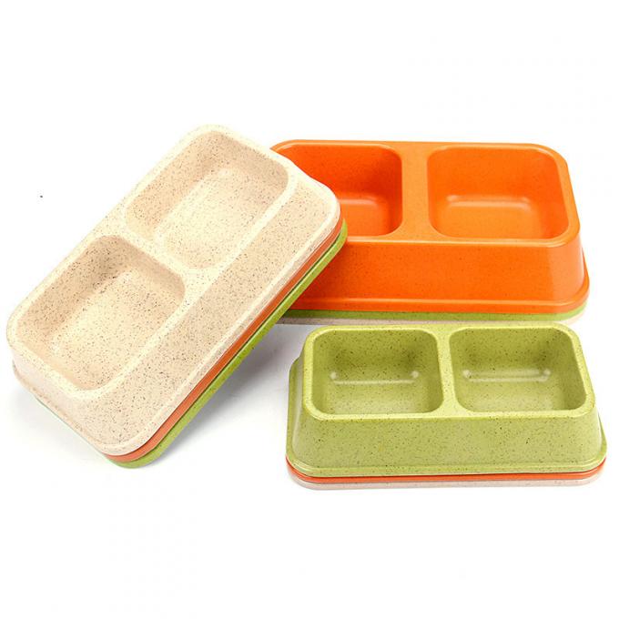 Sublimasi Bambu Berwarna Berganda Besar atau Besar Makanan & Air Pet Dog Bowl 0