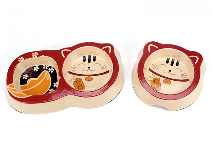 Cute dan Nice Penampilan Bambu Pet Cat&Dog Feed Bowl 0