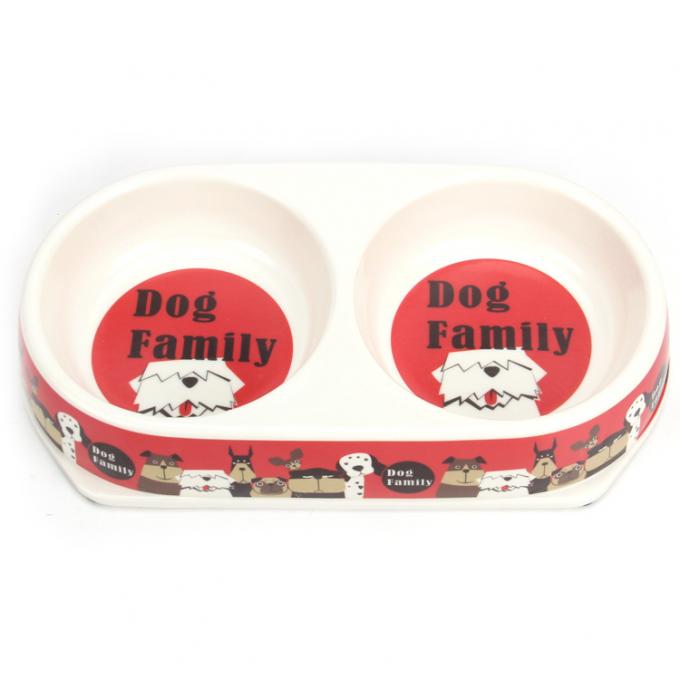 Double Melamine Antibakteri Anjing&Kucing Pet Food Feed Bowl 1