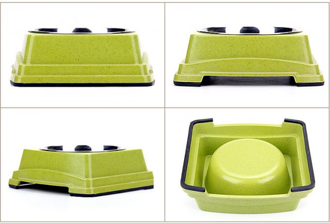 Kualitas Baik Grosir Jual Panas Bambu Stainless Steel Anjing Anak anjing Makanan Mangkuk 5