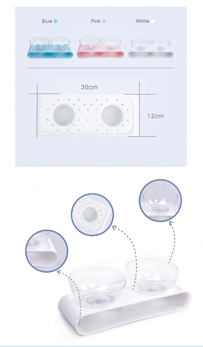 Cat Food Bowl untuk meringankan kelelahan kumis Pet Food & Water Bowls Set of 2 4