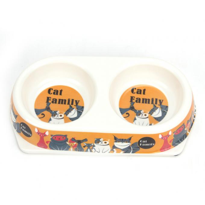 Resi Tanaman Alam Lingkungan Berganda Serat Bambu Pet Bowl 3