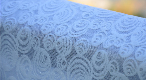 Kain Pelapis Jacquard Putih Kain Gaun Pengantin 57/58" Lebar LOYAL Merk OEM