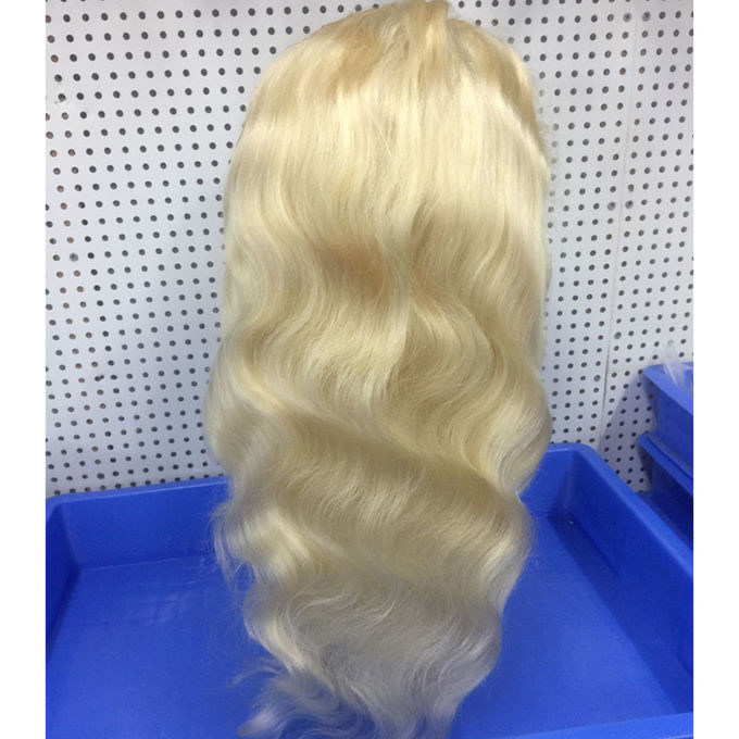 Natural Hairline Full Lace Human Hair Wigs With Bangs / Wet And Wavy Hair Extensions abc (Pengembang rambut basah dan bergelombang)