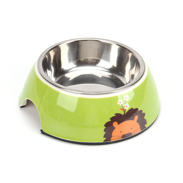 180ml Dog Bowl dengan Empat Warna Stainless Steel Dog Bowl
