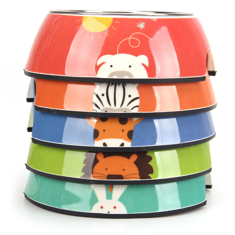 180ml Dog Bowl dengan Empat Warna Stainless Steel Dog Bowl