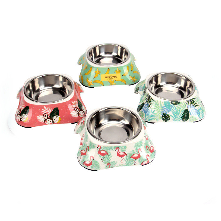 Desain Baru 180ml Grosir Melamin Pet Food Bowl dengan Empat Warna