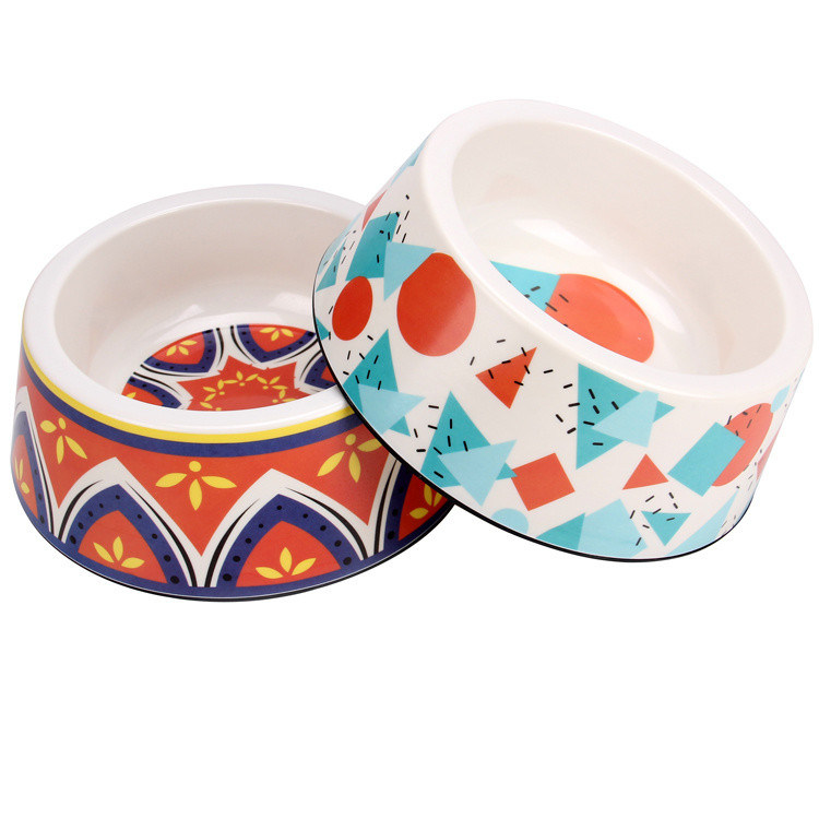 Melamin Yum Dog & Cat Pet Food Bowl - Cuci Piring Aman Pet Piring untuk Makanan atau Air