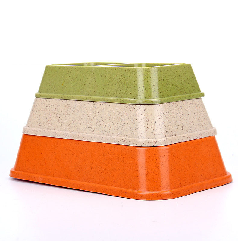 Sublimasi Bambu Berwarna Berganda Besar atau Besar Makanan & Air Pet Dog Bowl