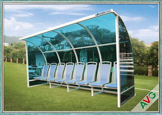 Perlengkapan lapangan sepak bola tahan cuaca Mobilitas Aluminium Kursi pelatih sepak bola