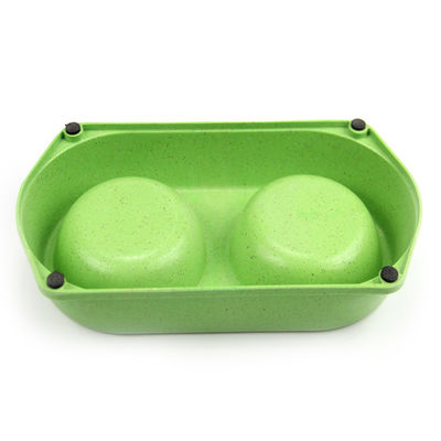 Profesional dibuat berwarna-warni menarik Bambu pet feeder mangkuk