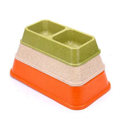 Sublimasi Bambu Berwarna Berganda Besar atau Besar Makanan & Air Pet Dog Bowl