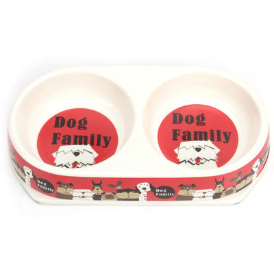 Double Melamine Antibakteri Anjing&Kucing Pet Food Feed Bowl