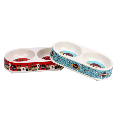 Double Melamine Antibakteri Anjing&Kucing Pet Food Feed Bowl