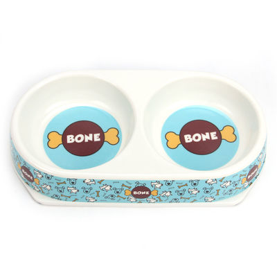 Double Melamine Antibakteri Anjing&Kucing Pet Food Feed Bowl