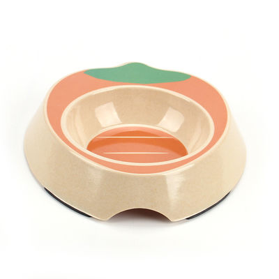 Bamboo Serat awet Makan Anjing Ditutup Makanan Pet Bowl